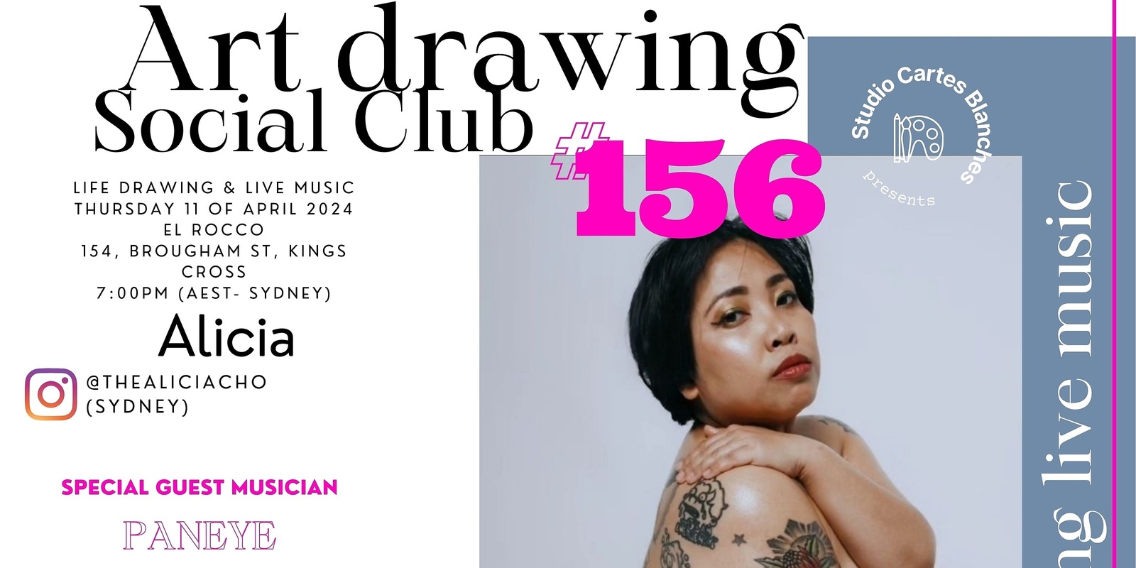 Banner image for Art Drawing Live Music Social Club #156