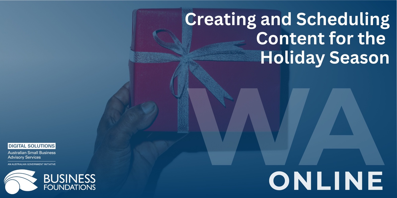 Banner image for Creating and Scheduling Content for the Holiday Season - Online 21.10