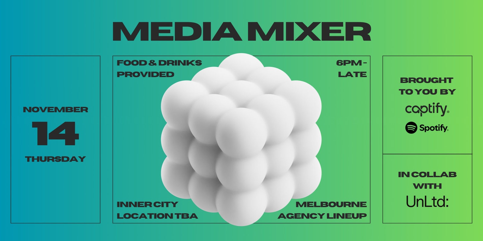 Banner image for Captify x Spotify | Media Mixer in partnership with UnLtd