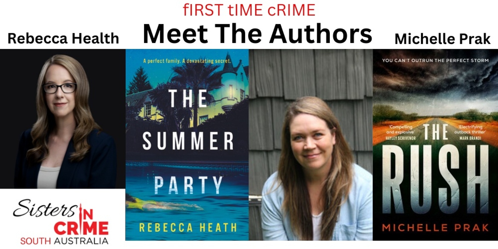 Banner image for First Time Crime - Meet the Authors Rebecca Heath and Michelle Prak