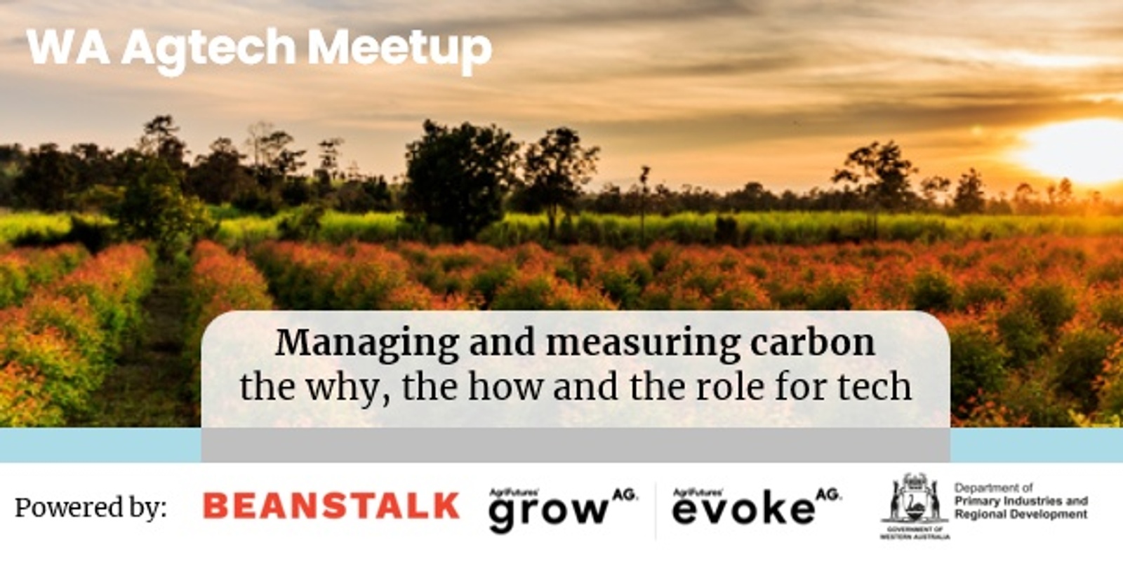 Banner image for WA Agtech meetup: Carbon – the why, the how and the role for tech