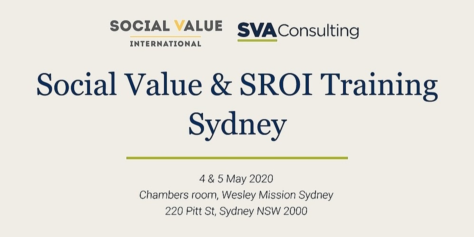 Banner image for Social Value & SROI Training Sydney 04 & 05 May 2020