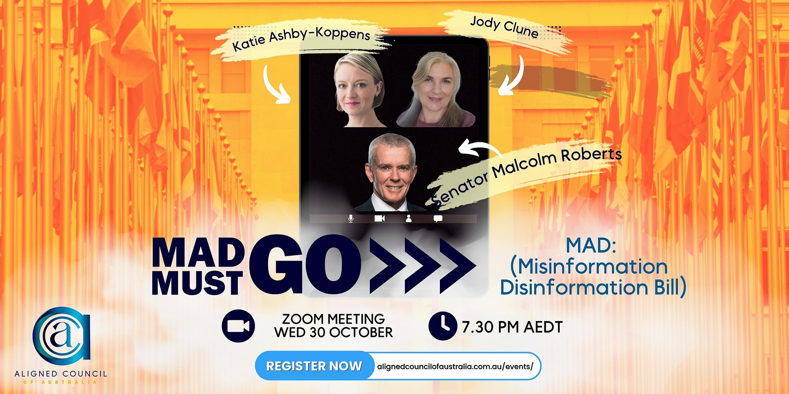 Banner image for MAD Must Go with Senator Malcolm Roberts