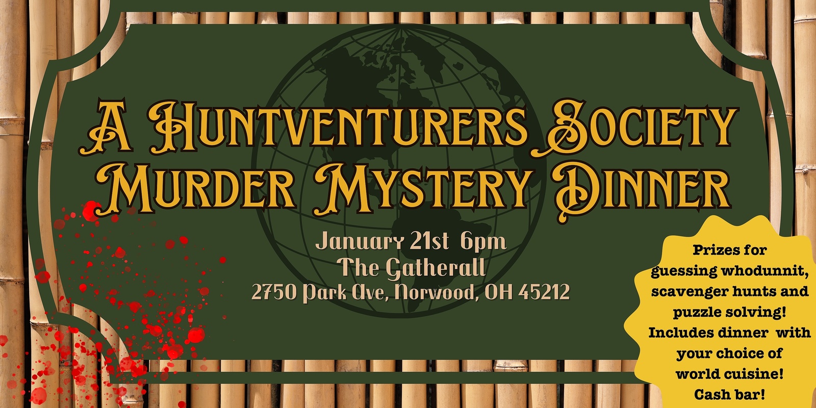 Banner image for A Huntventurers Society Murder Mystery Dinner 