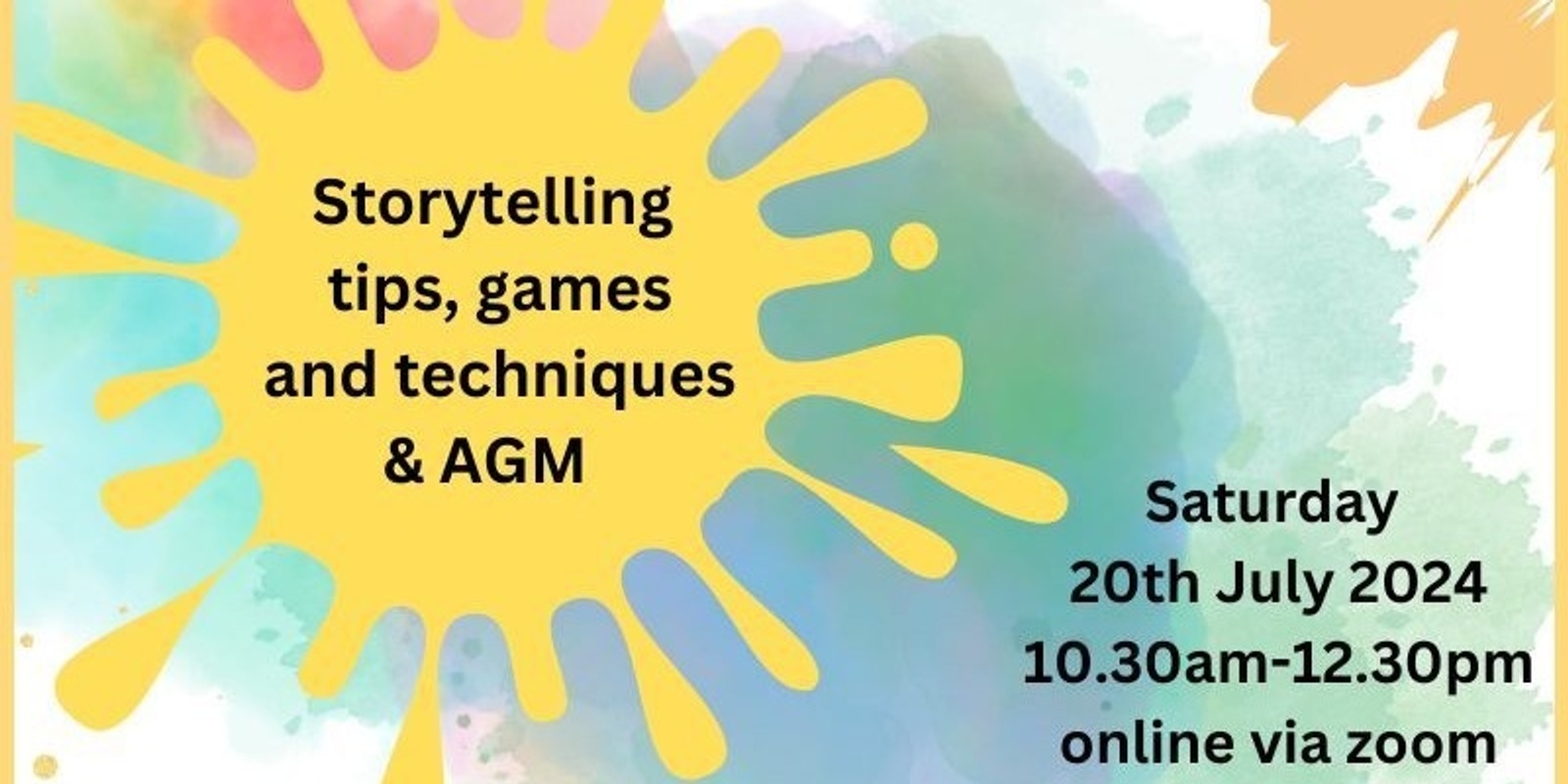 Banner image for Storytelling tips, games and techniques & AGM