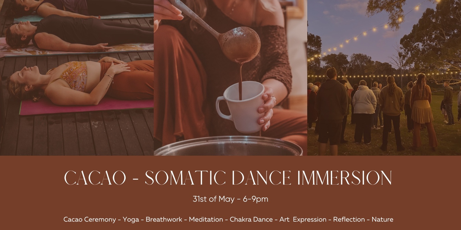 Banner image for Cacao Somatic Dance Immersion with Rachel & Jasmine 