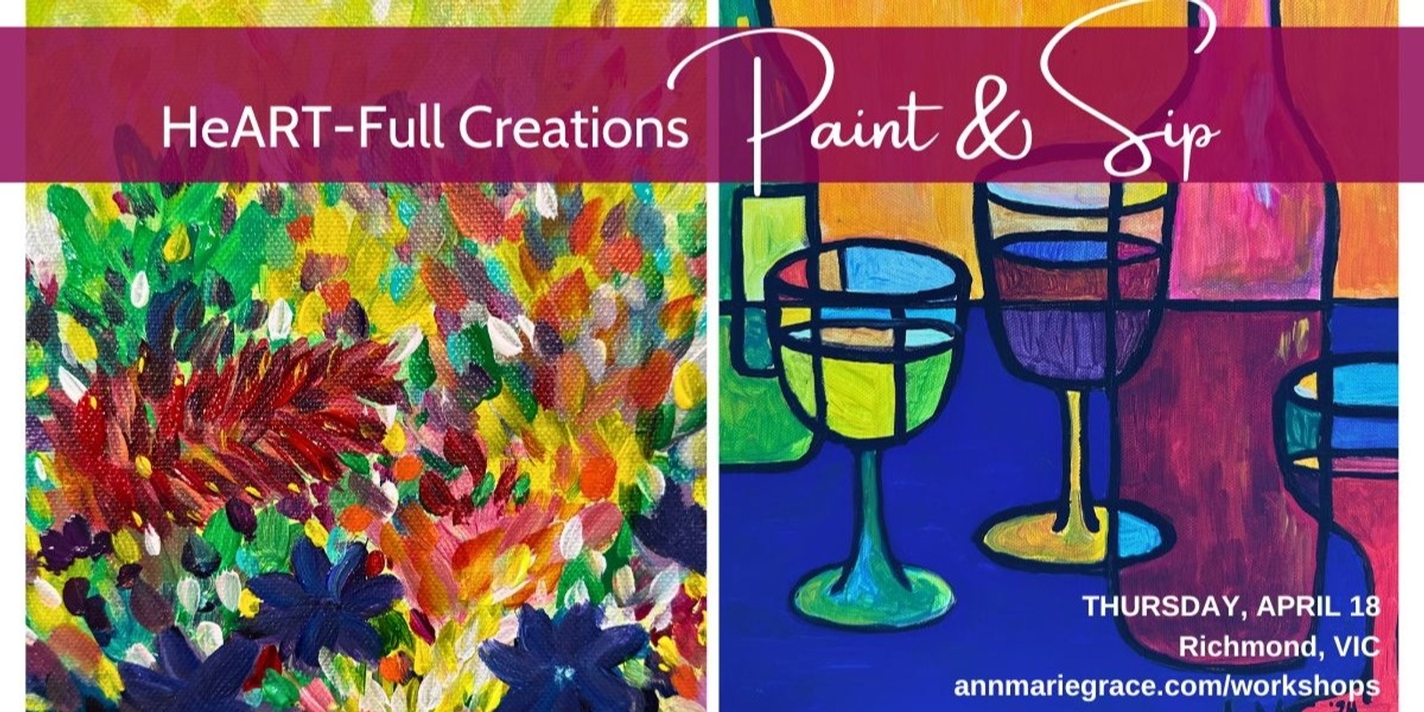 Banner image for Paint & Sip - A HeART-Full Pairing: Fine Wine & Painting Masterclass