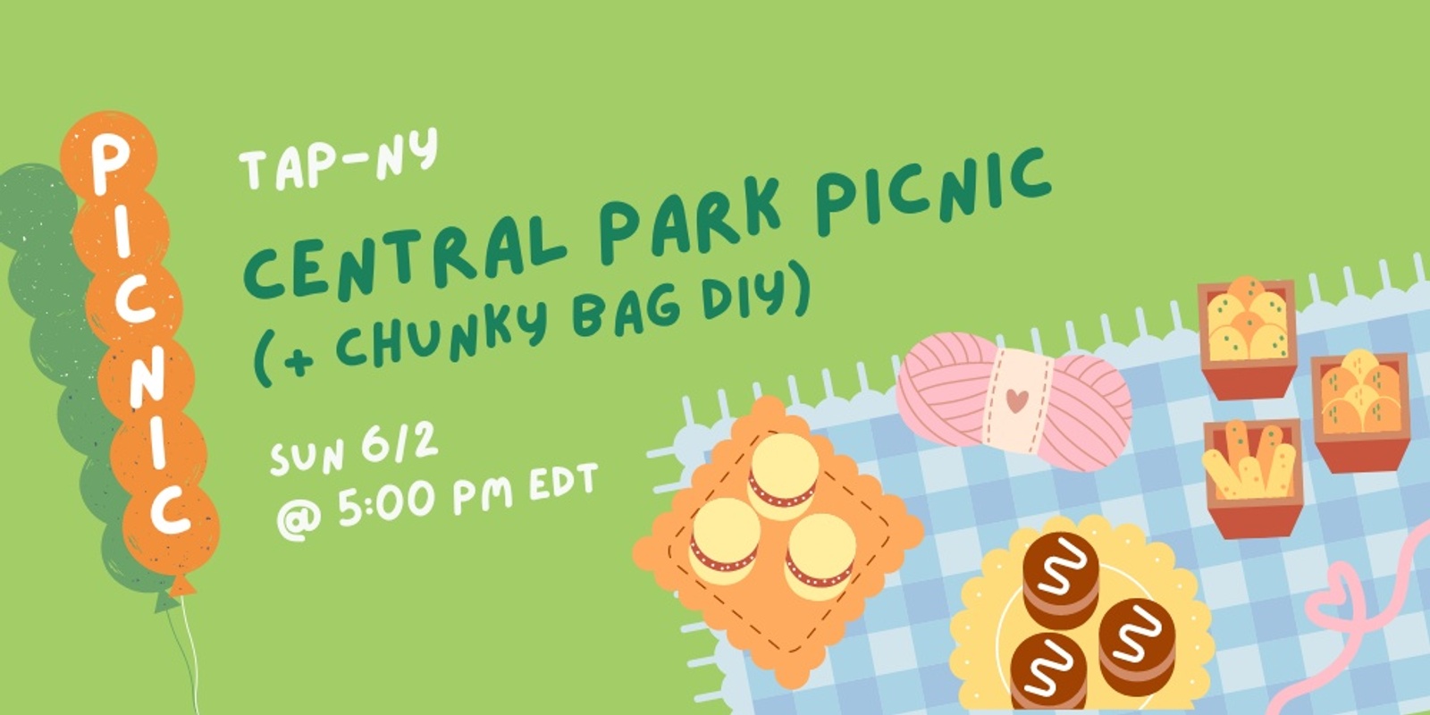 Banner image for TAP-NY Central Park Picnic (+ chunky bag DIY)