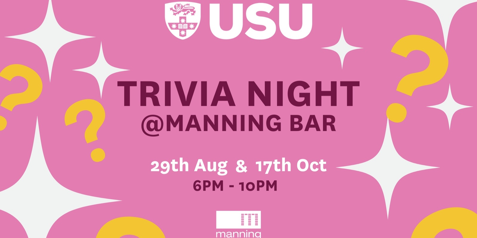 Banner image for USU Trivia Nights @ Manning Bar 🎉🧠