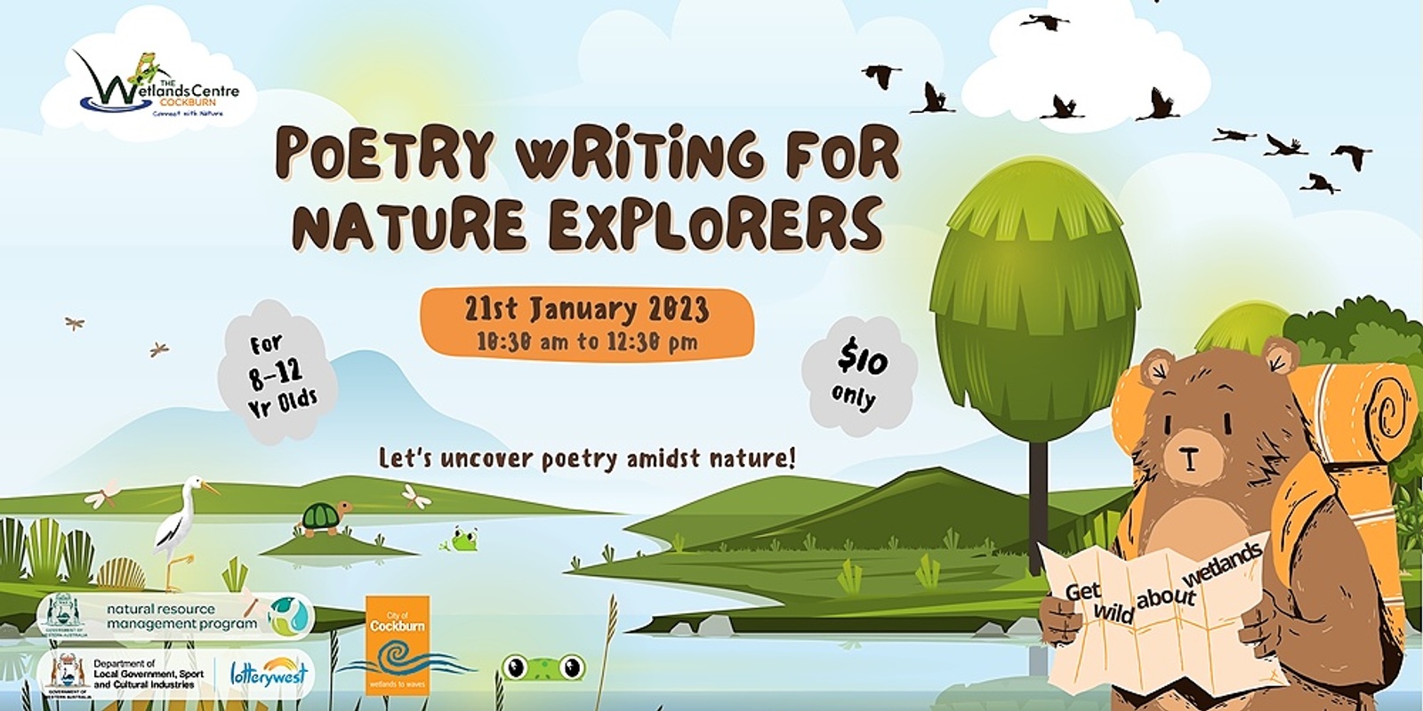 Banner image for Poetry Writing for Nature Explorers – GET WILD ABOUT WETLANDS