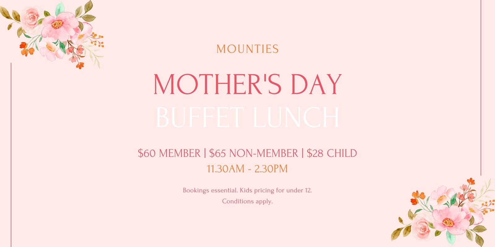 Banner image for Mother's Day Buffet Lunch - Mounties