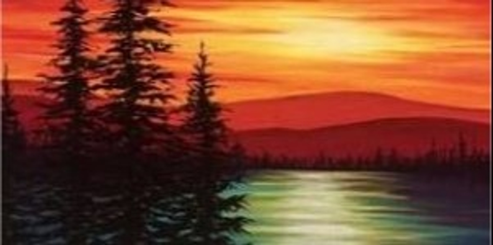 Banner image for Paint and Sip Rainbow Sunset Pines