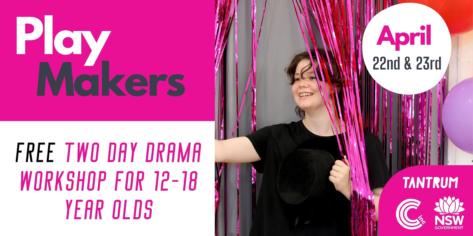 Banner image for Play Makers Drama Workshop for Ages 12-18 