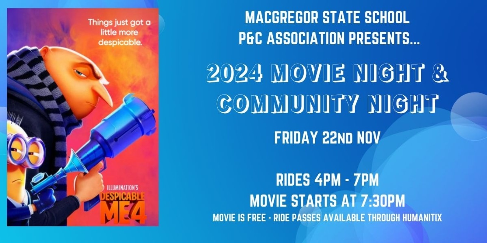 Banner image for  MSS P&C Movie and Community Night -  Friday 22.11.2024 