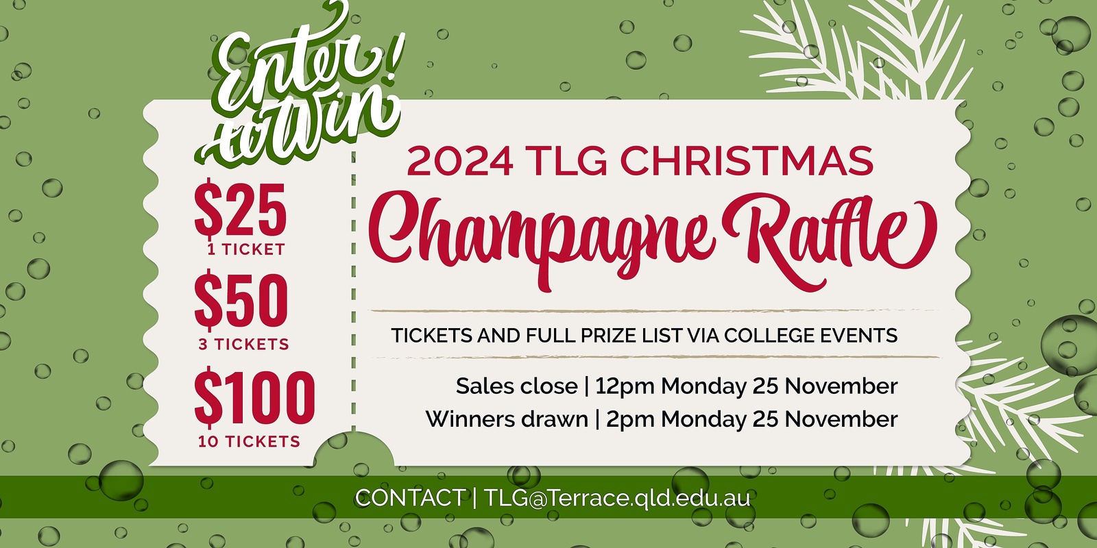 Banner image for 2024 TLG Christmas Champagne Raffle