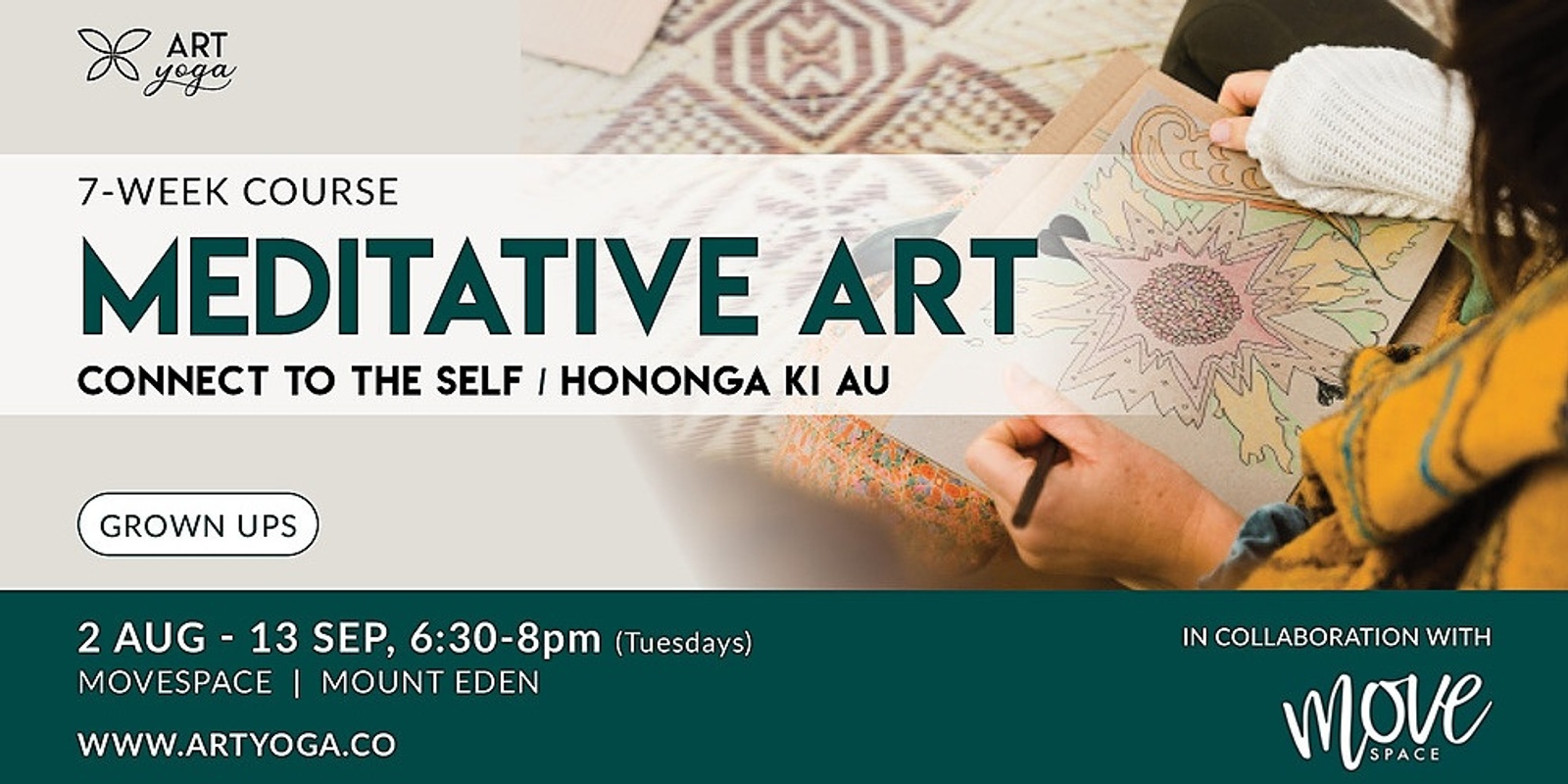 Banner image for Meditative Art - Connect to the self @ MoveSpace, Mount Eden