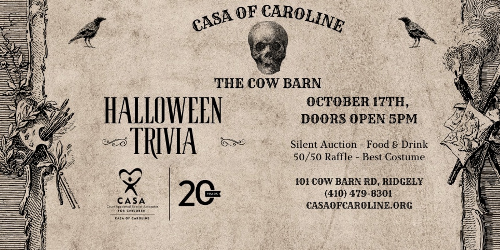 Banner image for CASA of Caroline Halloween Trivia Night