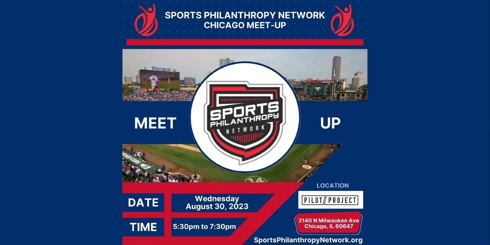 Banner image for Sports Philanthropy Network Chicago Meet Up (8-30-23)