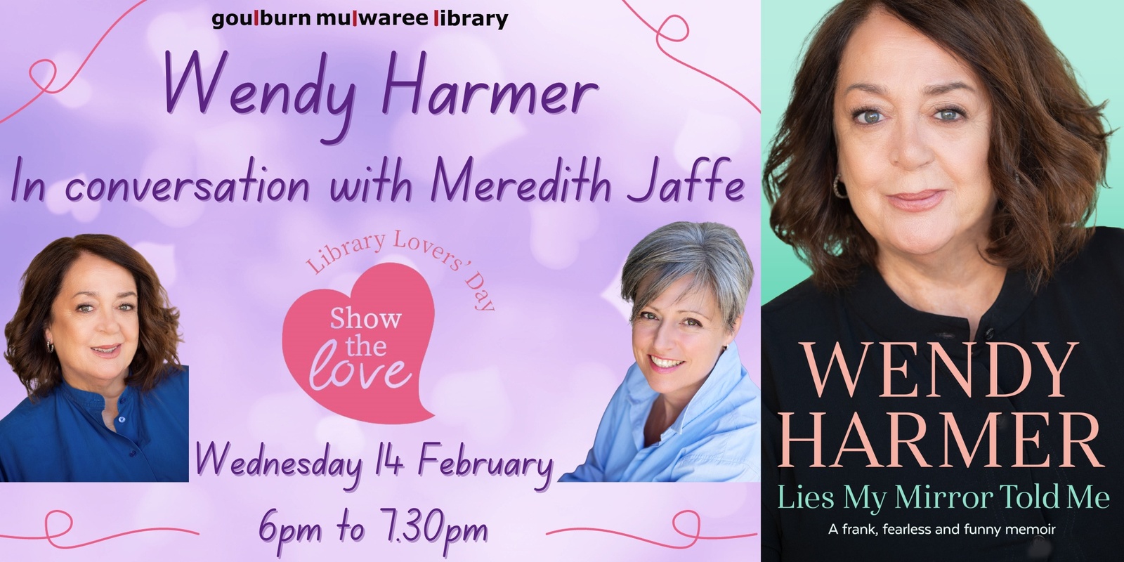 Banner image for Library Lovers' Day - Wendy Harmer and Meredith Jaffé