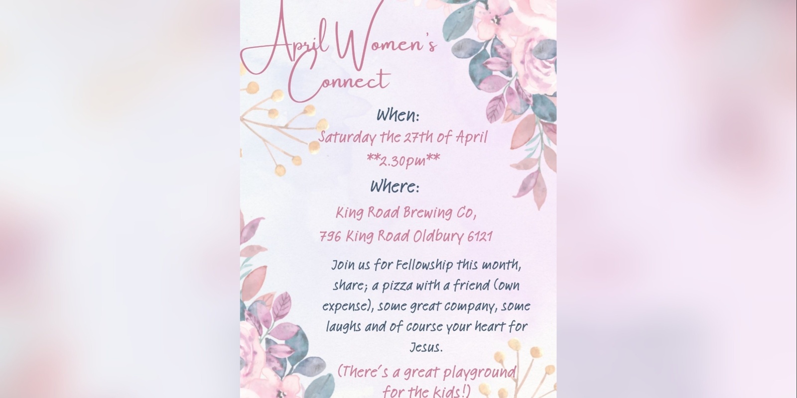 Banner image for Centrepoint Byford April Women's Connect 