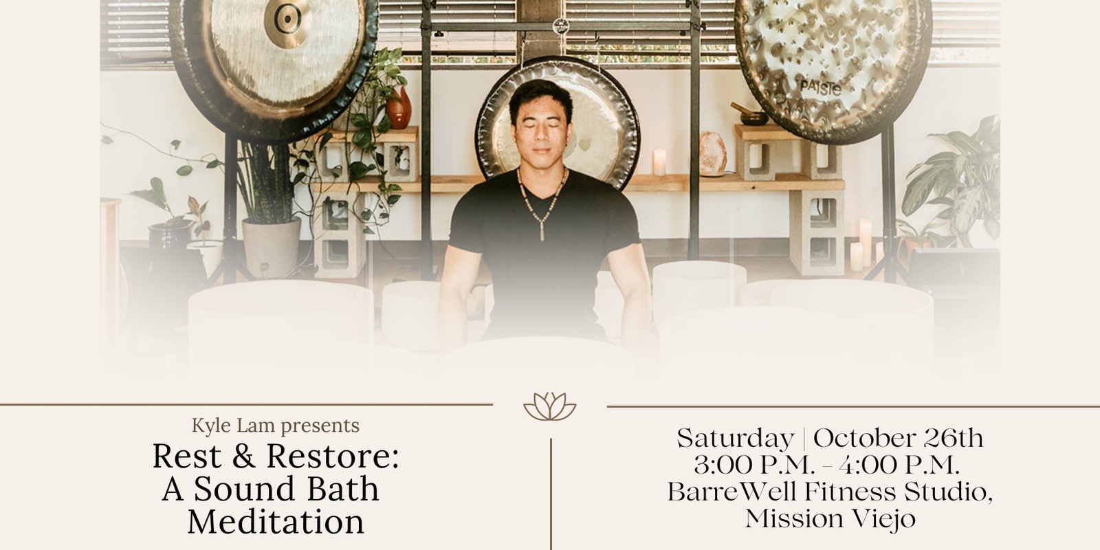 Banner image for Rest & Restore: A Sound Bath Meditation (Mission Viejo)