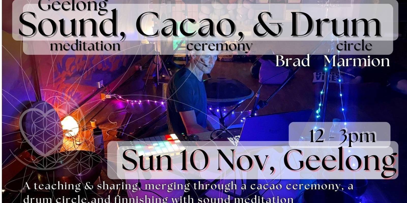 Banner image for Sound,cacao, & drum bliss _Geelong