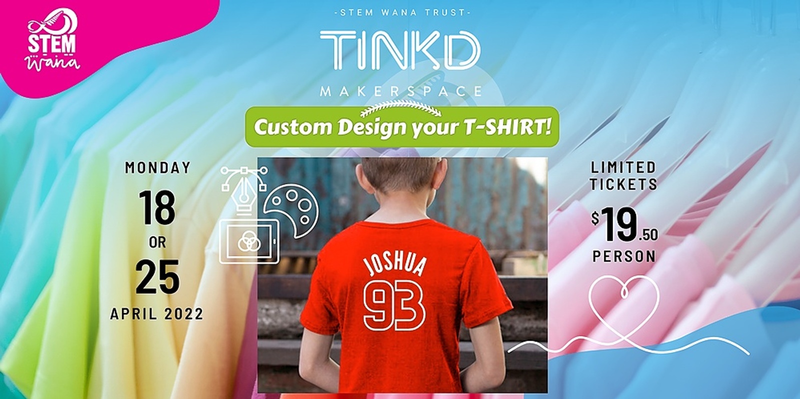 Banner image for Custom design your own T-shirt workshop