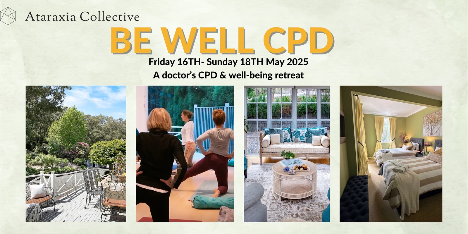 Banner image for Be Well CPD - A continuing professional development & well-being retreat for doctors