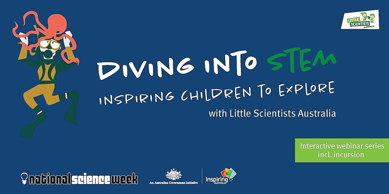 Banner image for National Science Week Webinar Series with Little Scientists (webinars with virtual incursion for services in NSW)