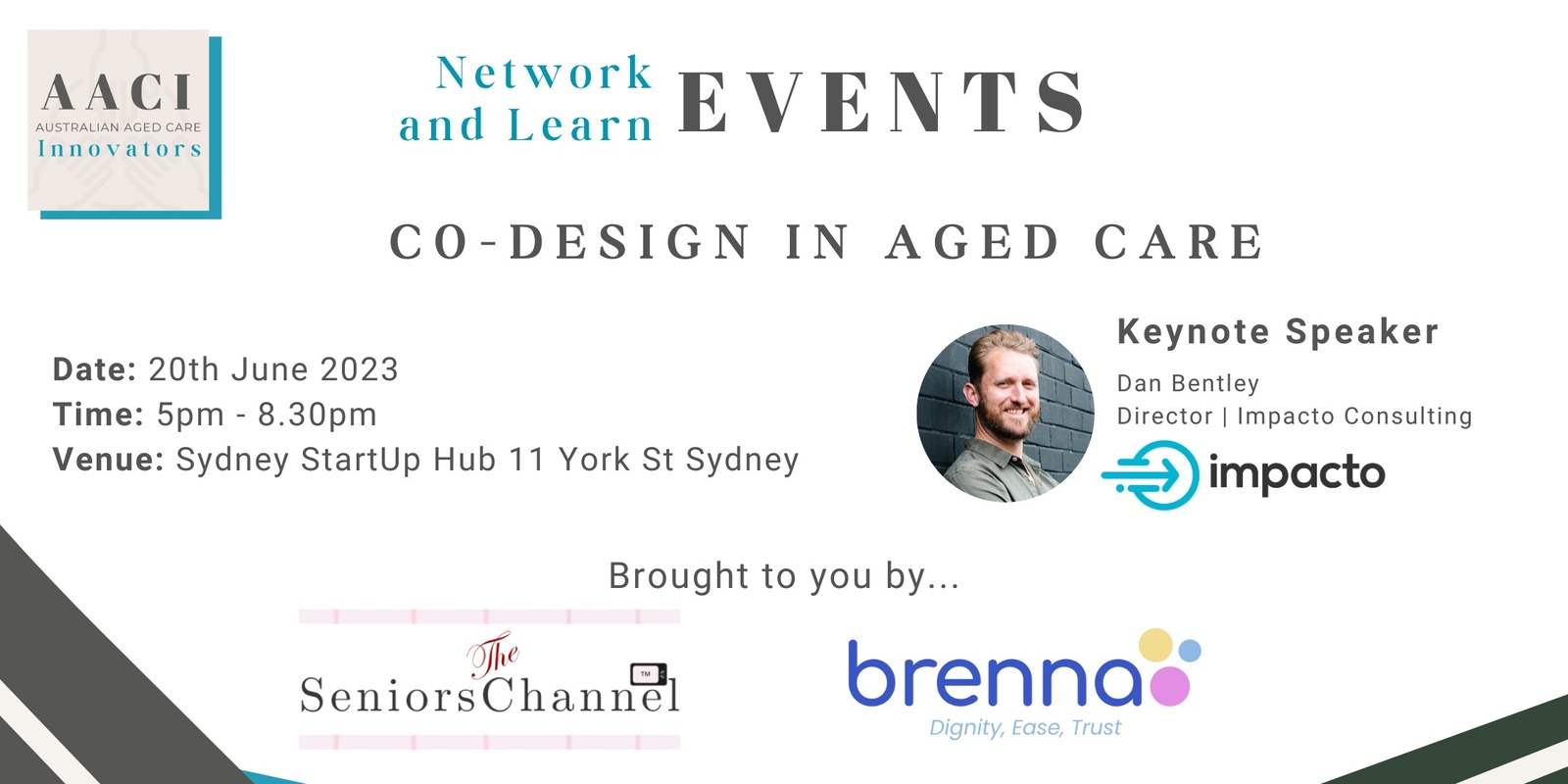 Banner image for Australian Aged Care Innovators, Network and Learn Event - Co-design In Aged Care