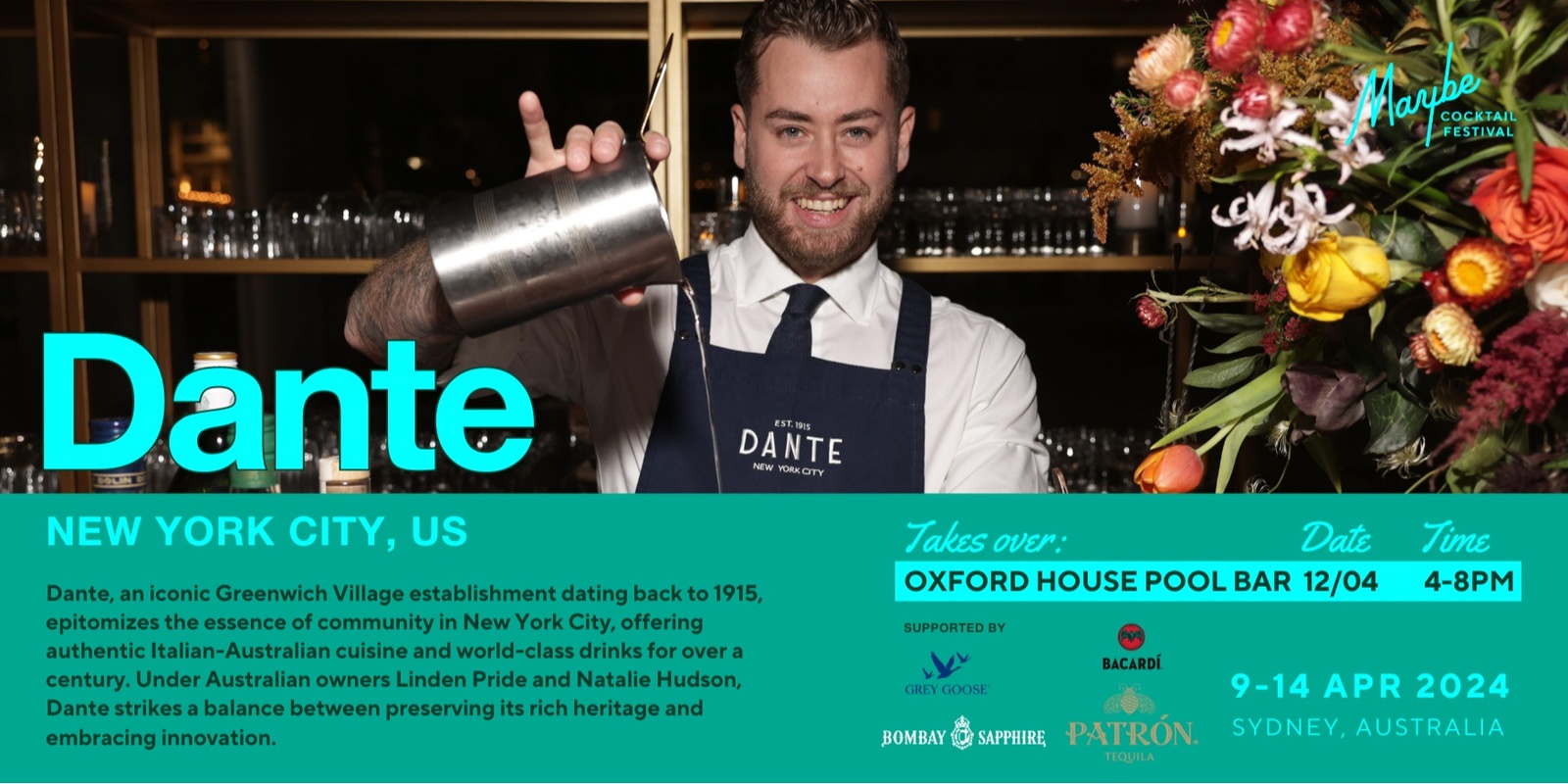 Banner image for Maybe Cocktail Festival: Dante Takes Over Oxford House