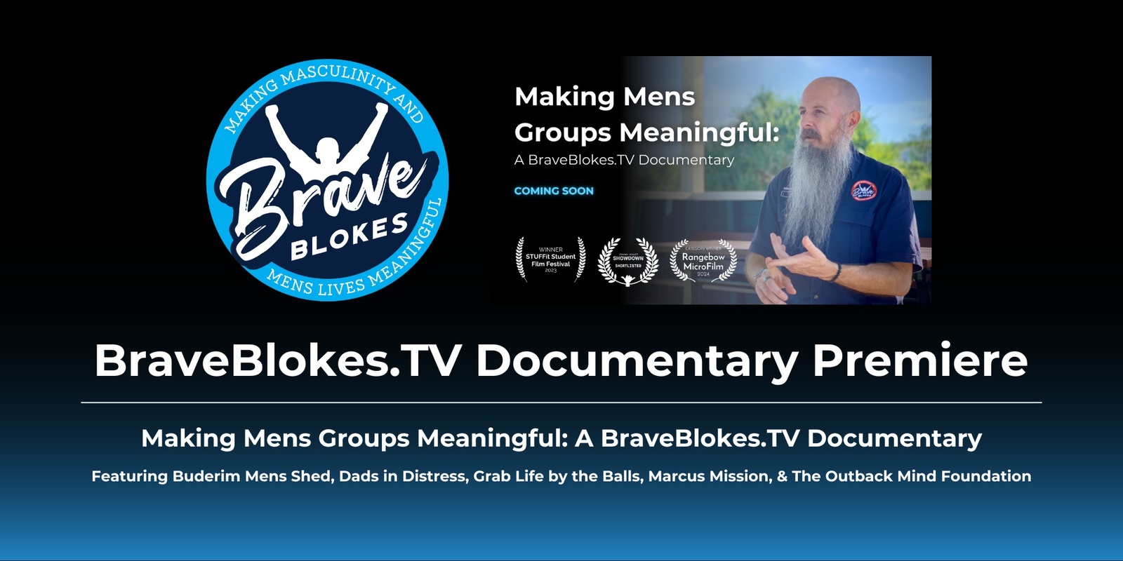 Banner image for BraveBlokes.TV Documentary Premiere: Making Mens Groups Meaningful