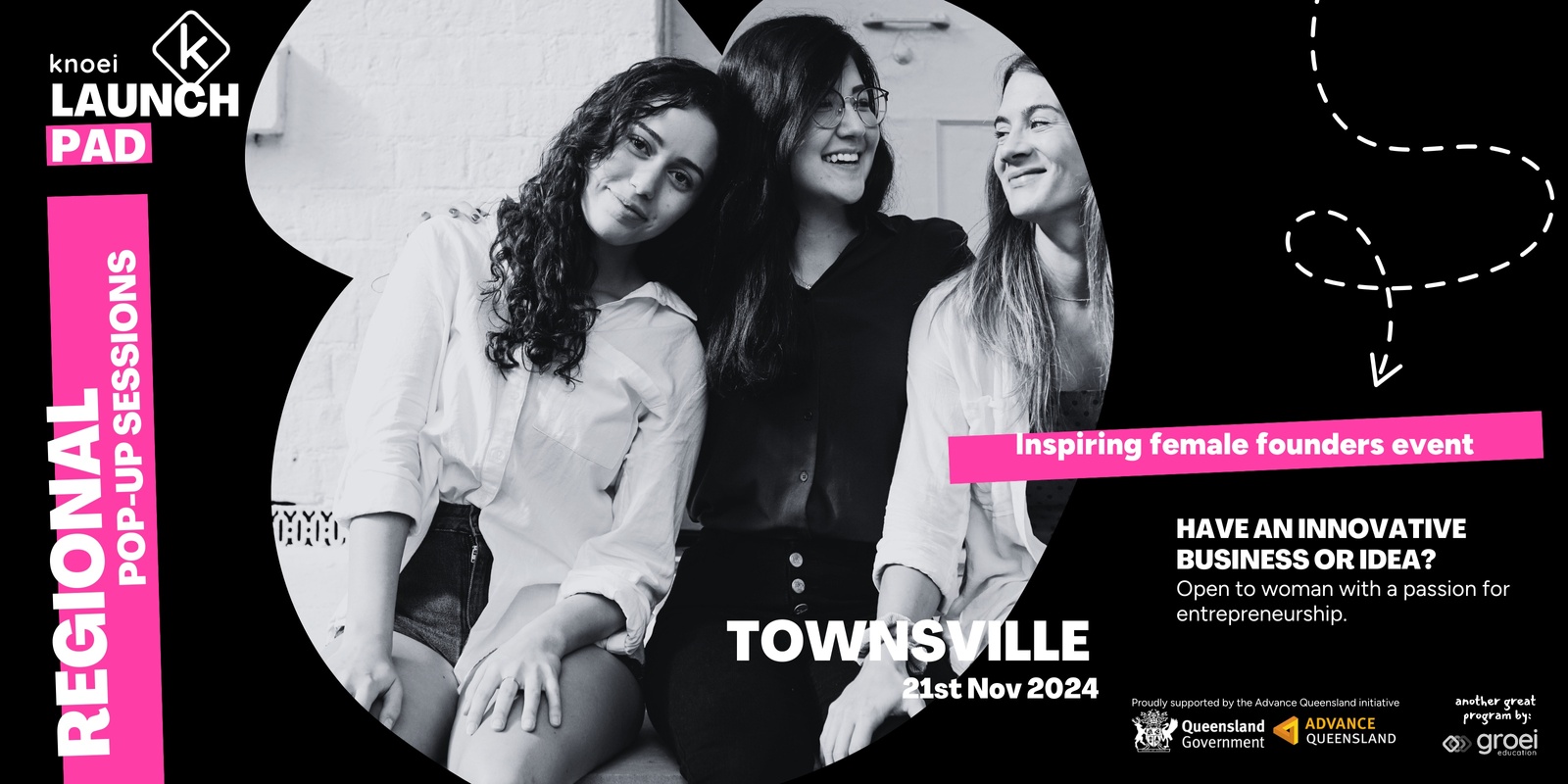 Banner image for Townsville | Pop-Up Session – Knoei Launchpad: Inspiring Female Founders