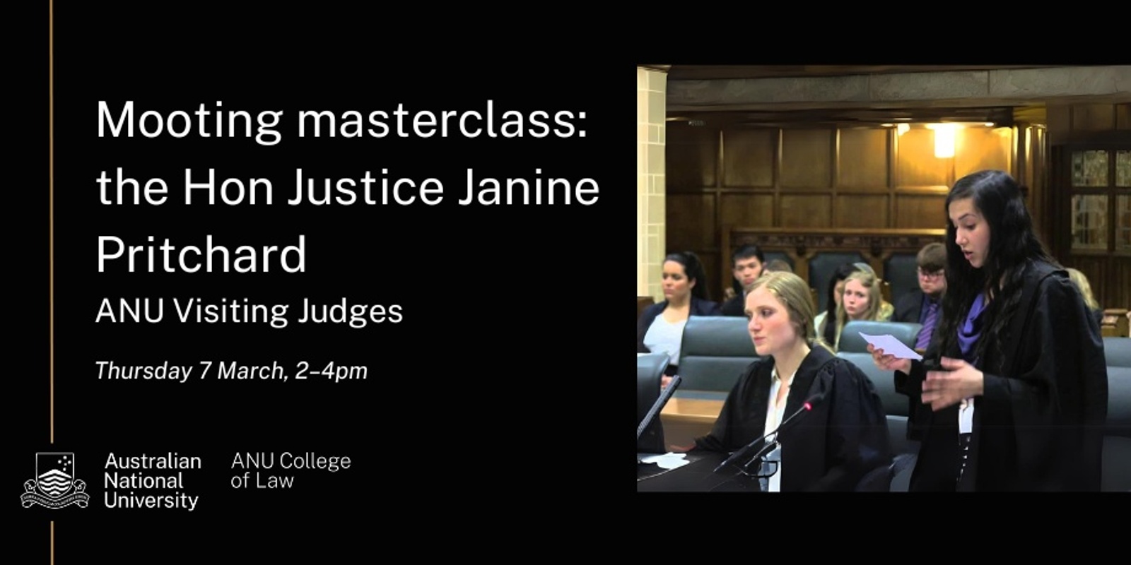 Banner image for Mooting masterclass: the Hon Justice Janine Pritchard