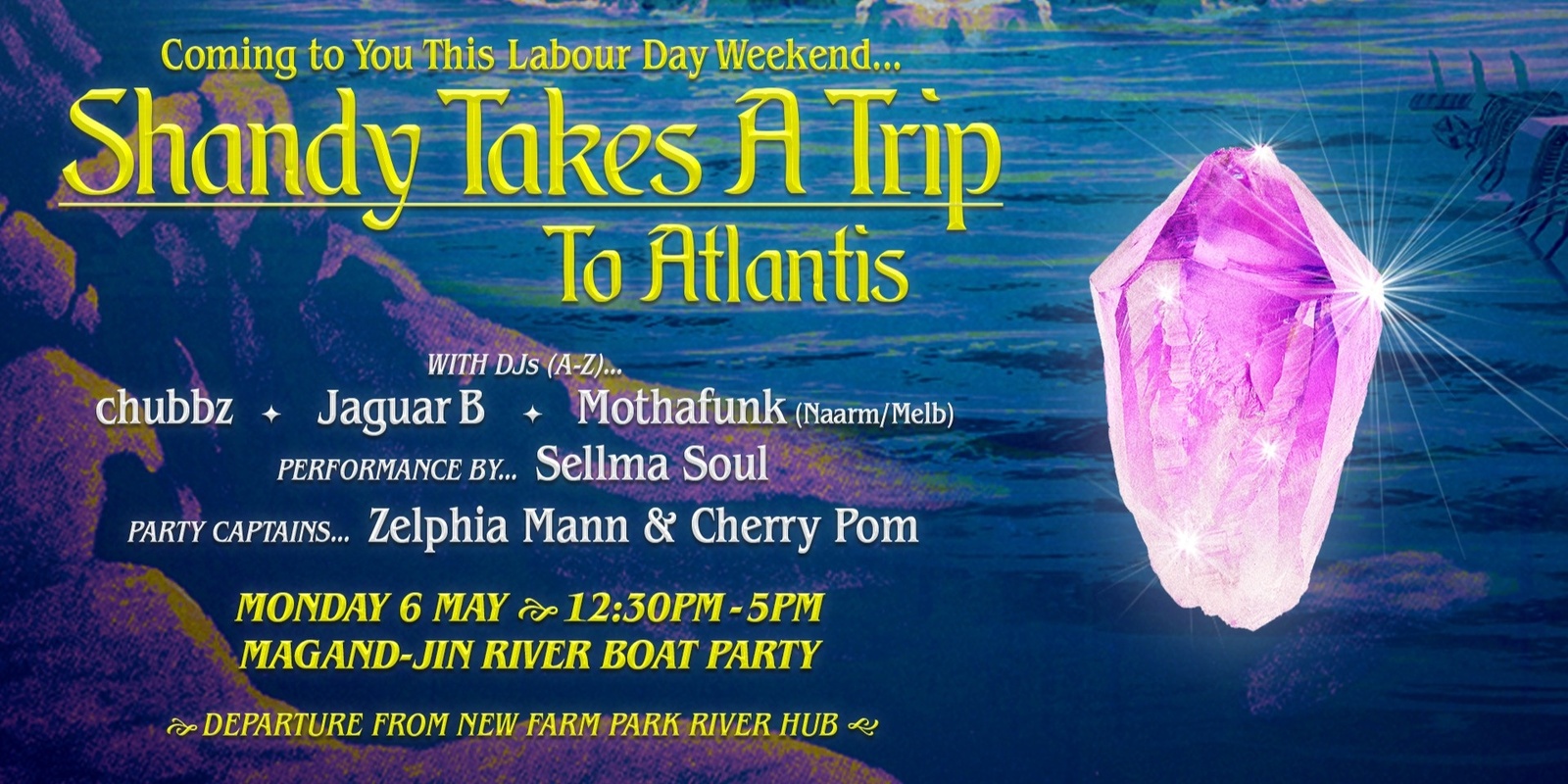 Banner image for 🌊⛴️ Shandy Takes A Trip: TO ATLANTIS - Queer Dance Party 🔱🧜