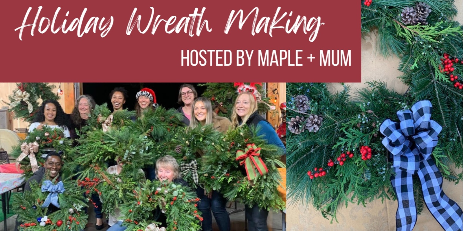 Banner image for Wreath Making Class hosted by Maple & Mum