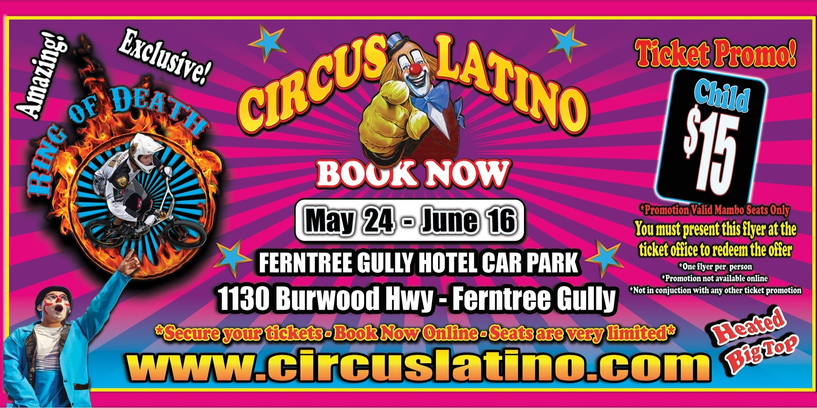 Banner image for Circus Latino in Ferntree Gully!