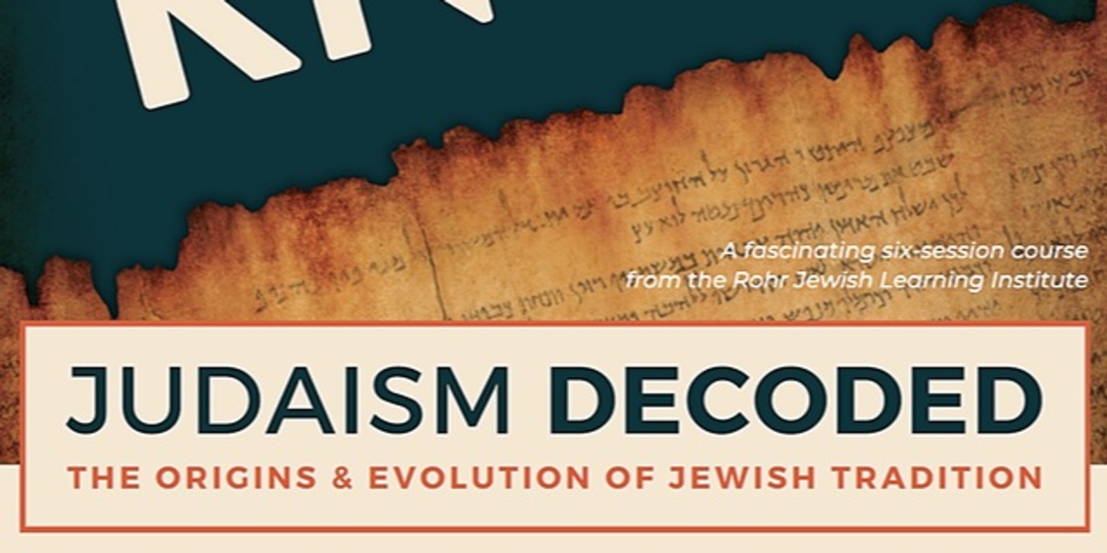 Banner image for Judaism Decoded - New JLI Course