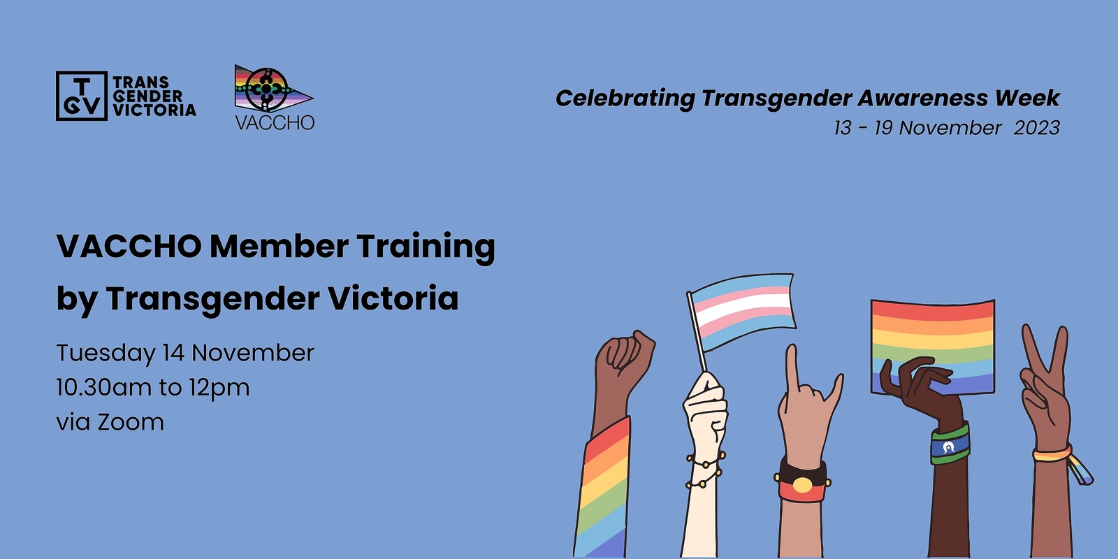 Banner image for Trans, Gender Diverse & Non-Binary 101 - for VACCHO members