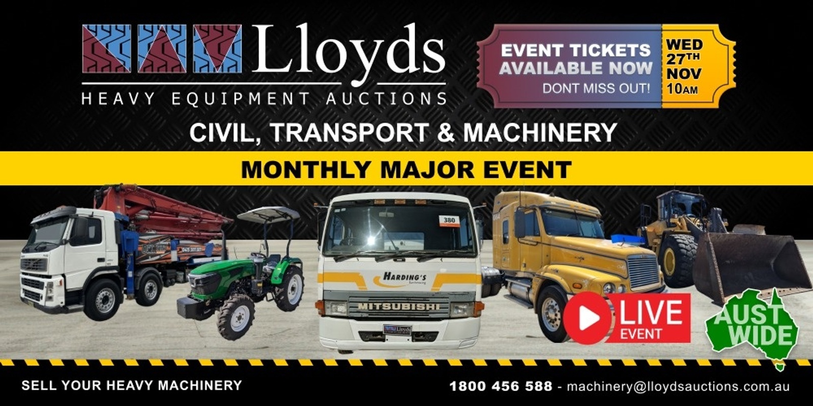 Banner image for Civil, Transport and Machinery Major Monthly Event. LIVE 