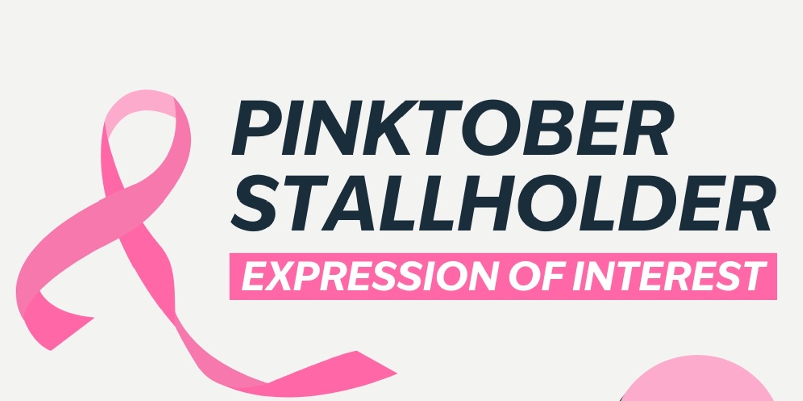 Banner image for Pinktober (STALLHOLDER REGISTRATION)