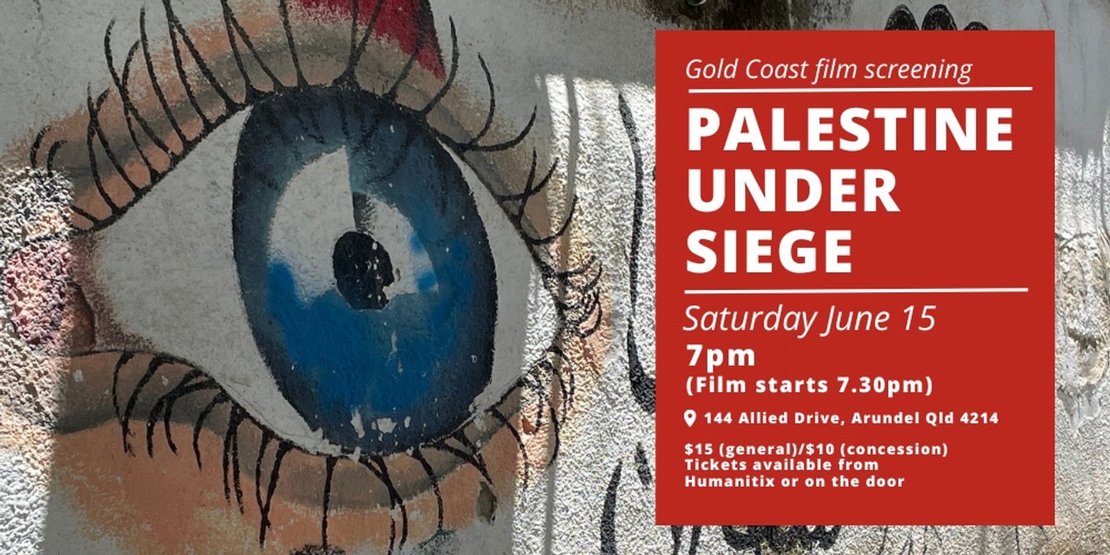 Banner image for Gold Coast film screening: Palestine Under Siege