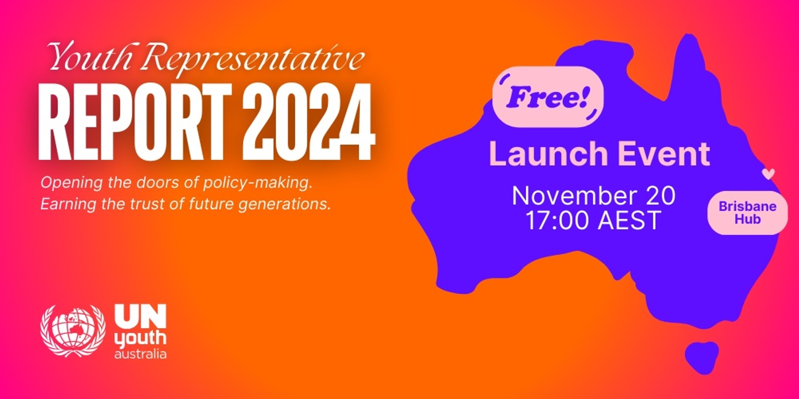 Banner image for Youth Representative Report 2024 QLD Launch Event