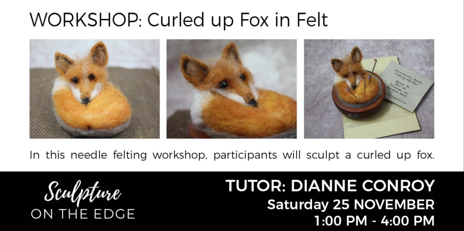 Banner image for Workshop: Curled Up Fox in Felt with Dianne Conroy