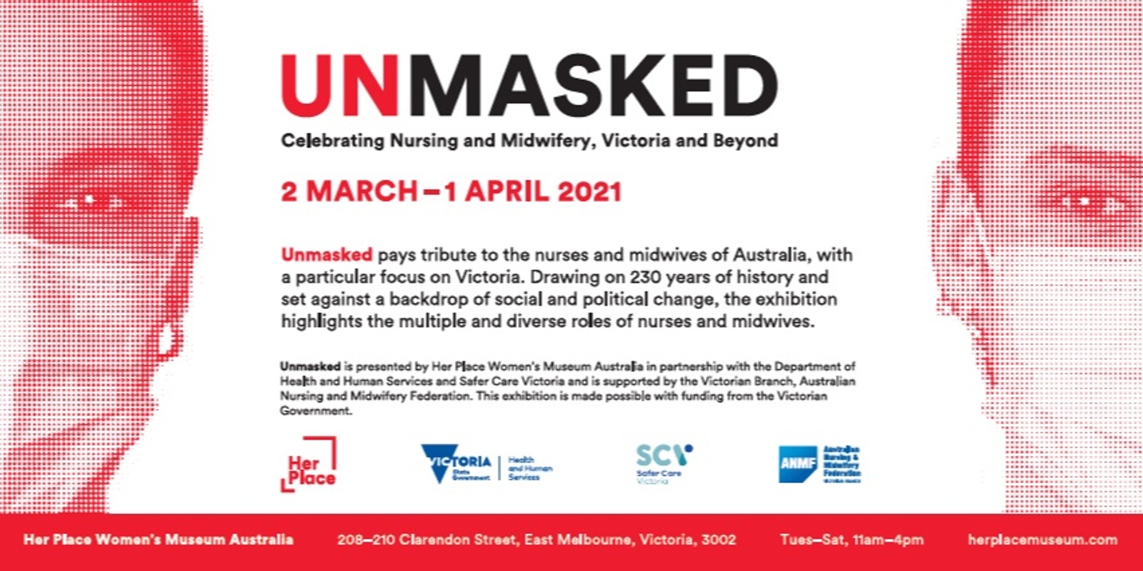 Banner image for Unmasked: celebrating Nursing and Midwifery, Victoria and beyond