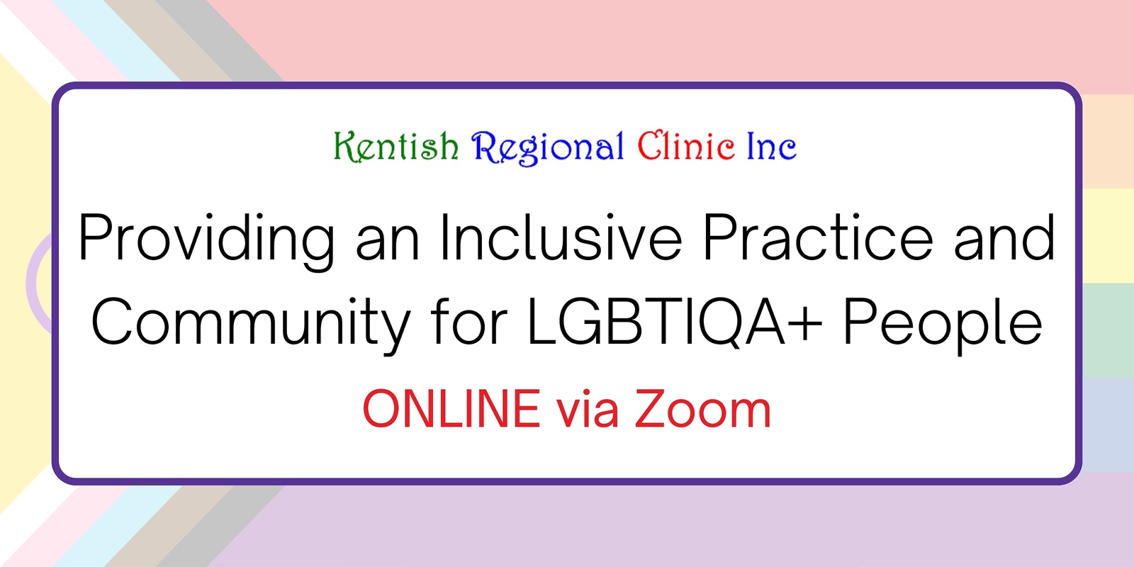 Banner image for ONLINE | Providing an Inclusive Practice and Community for LGBTIQA+ People