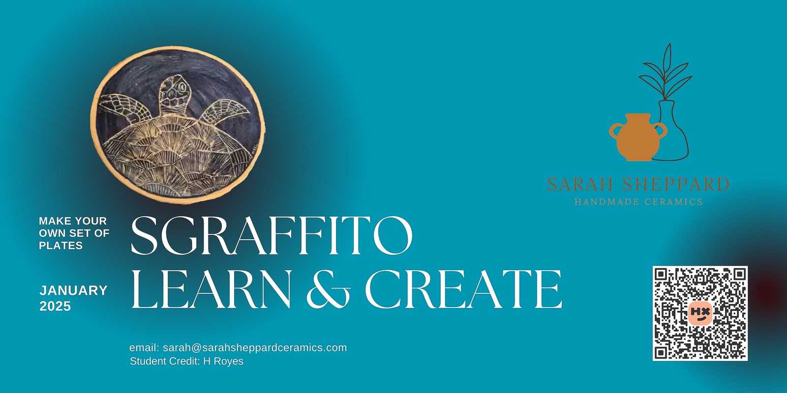 Banner image for Learn & CREATE ~ Sgraffito 4 side plates