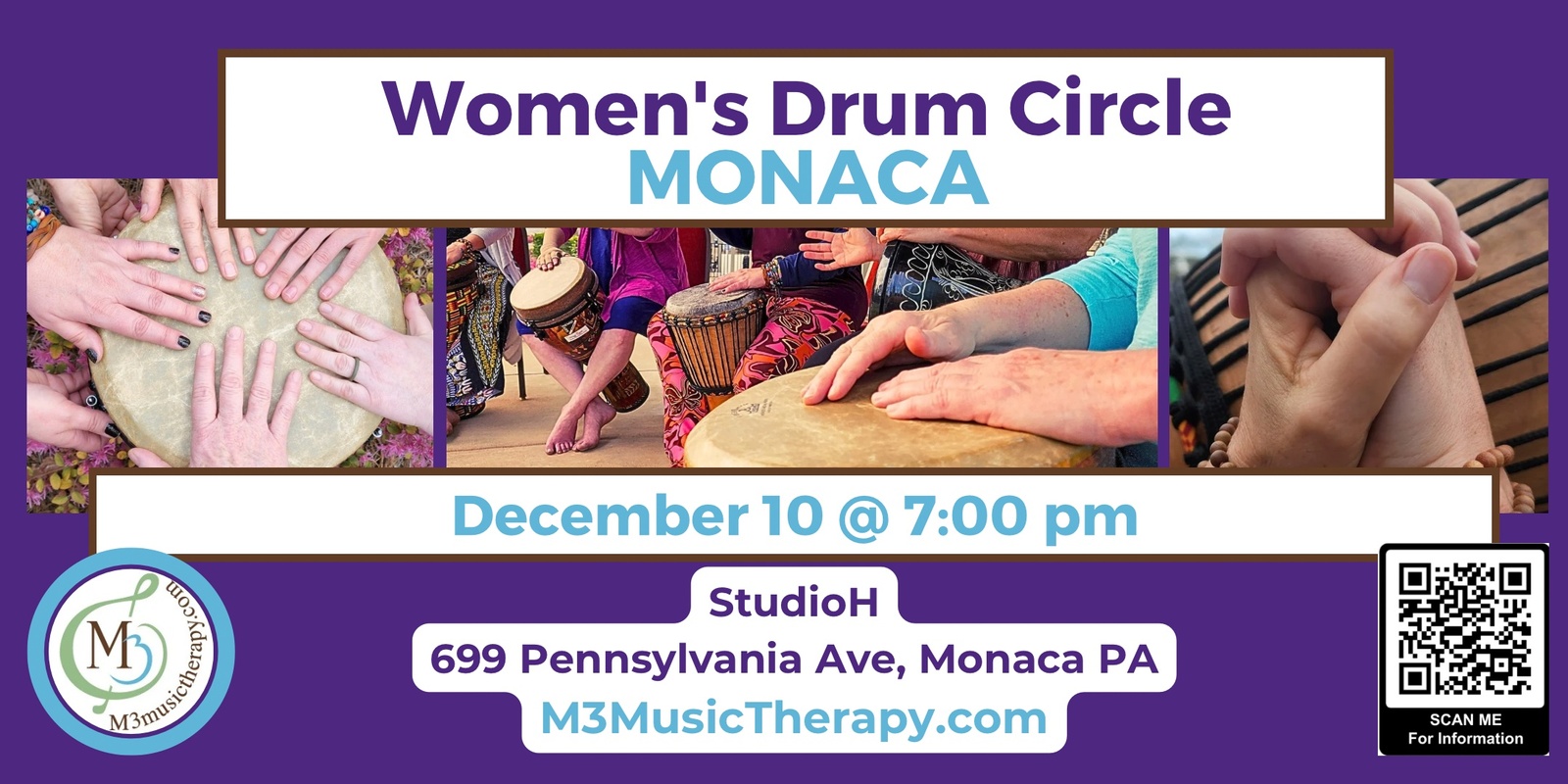 Banner image for Womens' Drum Circle - Dec (Monaca)