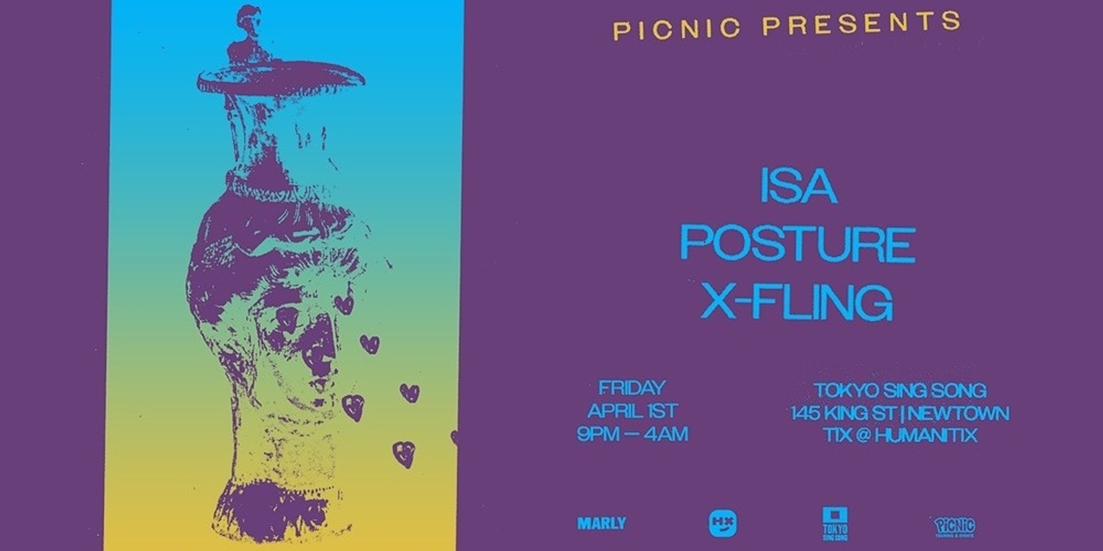 Banner image for Picnic presents ISA, Posture and X-Fling 