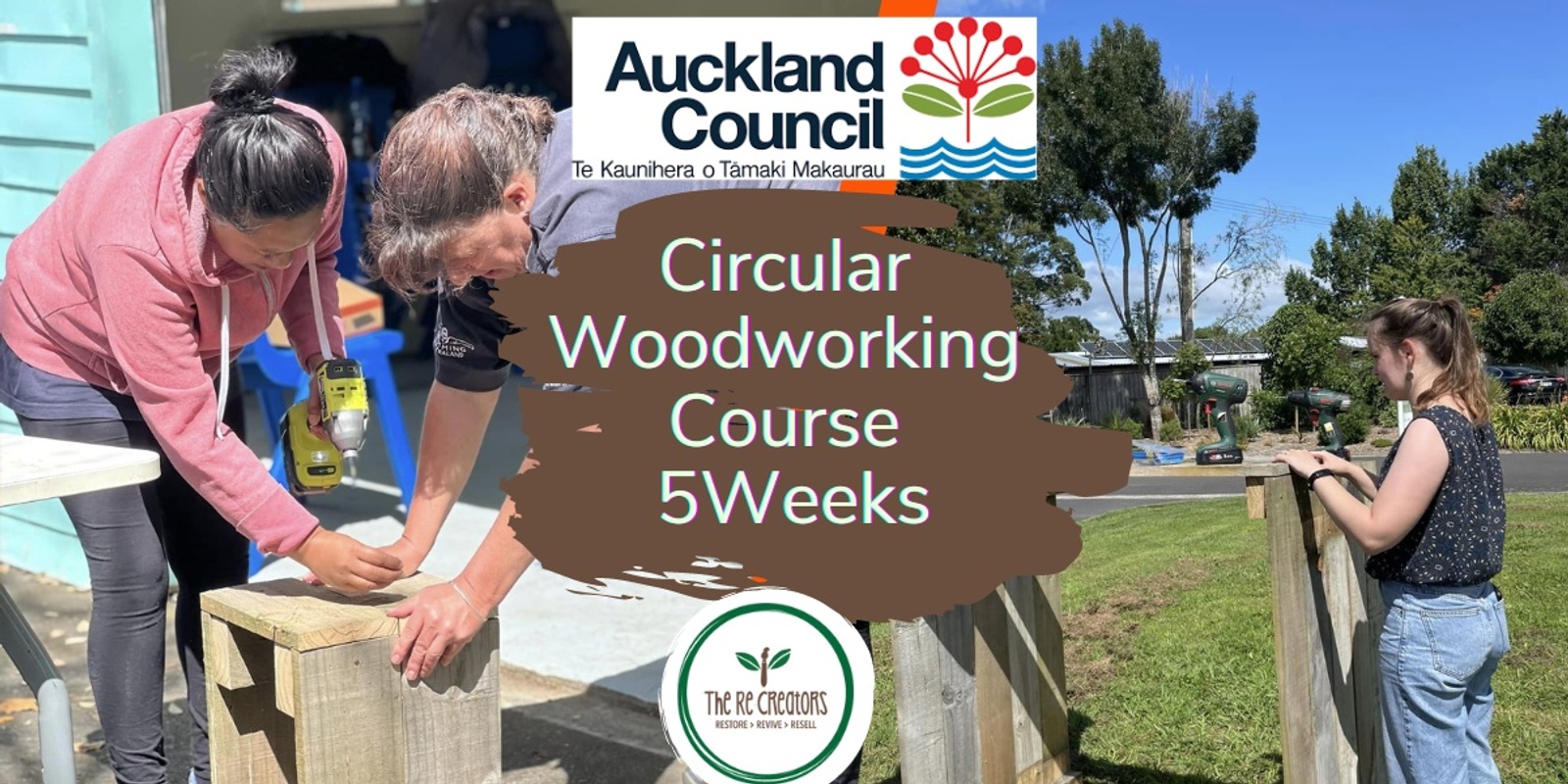 Banner image for Circular Woodworking Programme- 5 Weeks, The Green Space, Sunday 28 July - 25 August, 10am-1pm. 